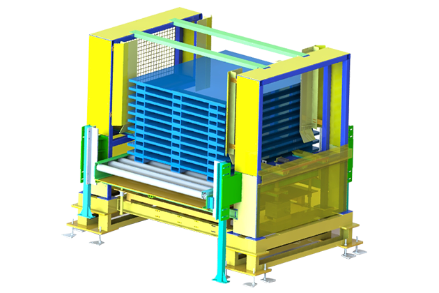 Stacking and unstacking machine